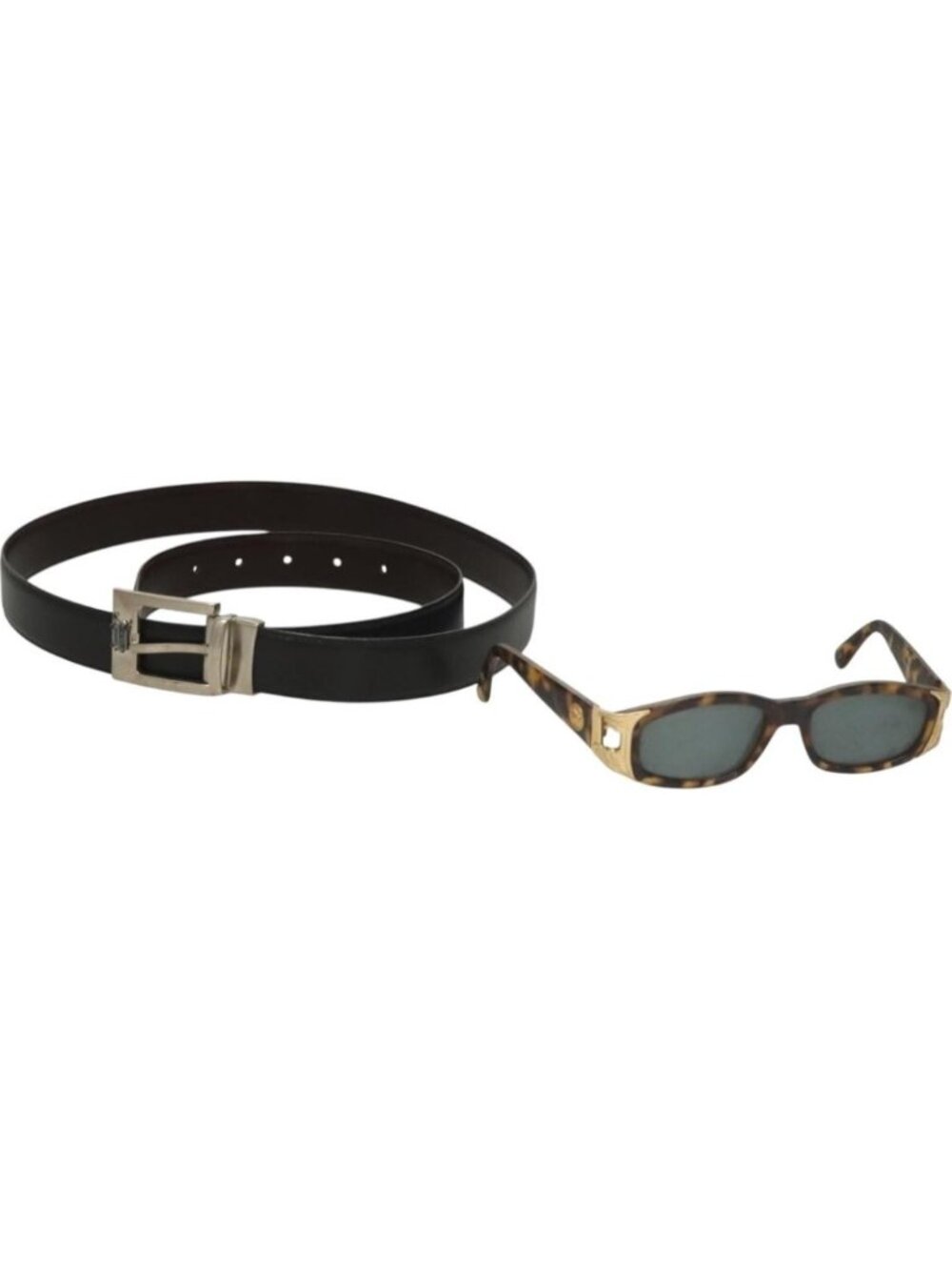 Gianni Versace Sunglasses Belt 2 Set Black Brown